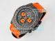 Noob Factory Rolex DIW All Black Carbon Daytona Orange Nylon Strap Swiss 4130 Movement (3)_th.jpg